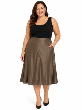 Kate Hill Woman 100% Silk Skirt Size 20W NWT